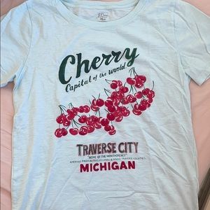 J.Crew cherrys tshirt, size medium